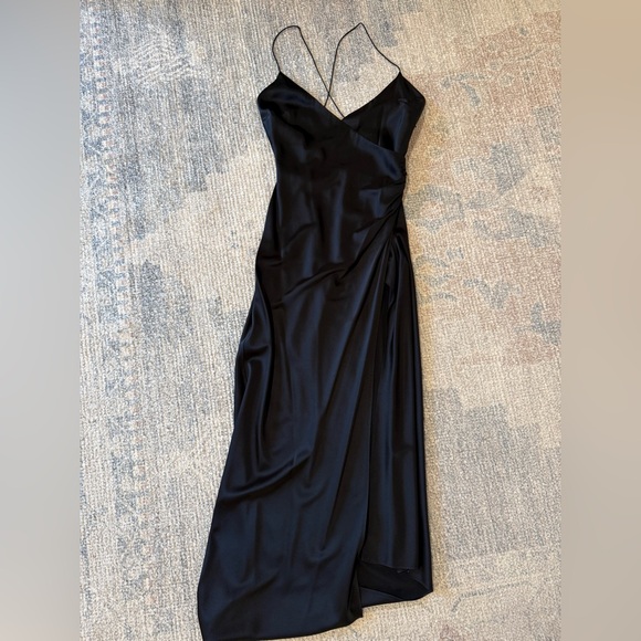 SER.O.YA Emma Silk Dress in Black - size Small - Picture 2 of 6